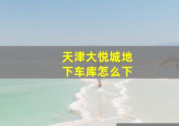 天津大悦城地下车库怎么下