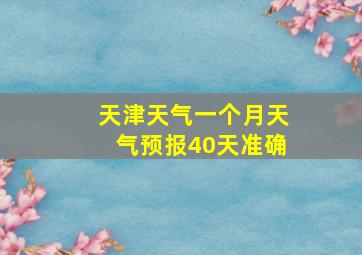 天津天气一个月天气预报40天准确