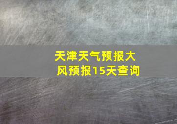 天津天气预报大风预报15天查询