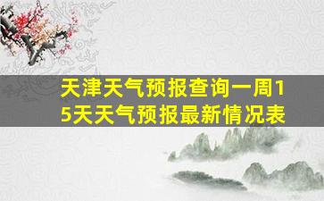 天津天气预报查询一周15天天气预报最新情况表