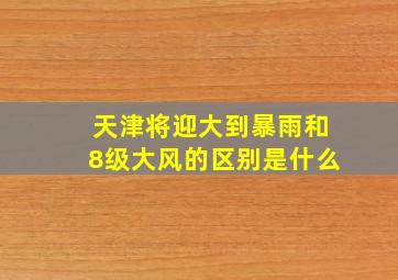 天津将迎大到暴雨和8级大风的区别是什么