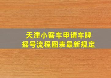 天津小客车申请车牌摇号流程图表最新规定