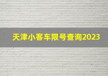 天津小客车限号查询2023