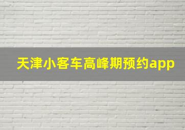 天津小客车高峰期预约app