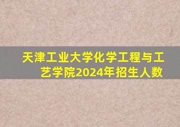 天津工业大学化学工程与工艺学院2024年招生人数