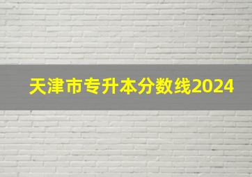 天津市专升本分数线2024