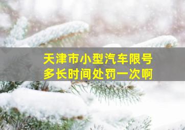 天津市小型汽车限号多长时间处罚一次啊