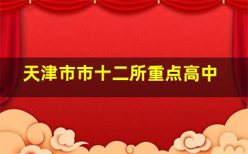 天津市市十二所重点高中