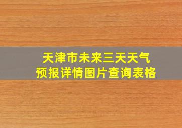 天津市未来三天天气预报详情图片查询表格