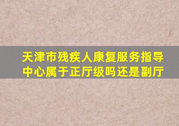 天津市残疾人康复服务指导中心属于正厅级吗还是副厅