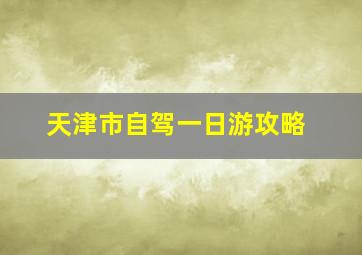 天津市自驾一日游攻略