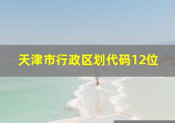 天津市行政区划代码12位