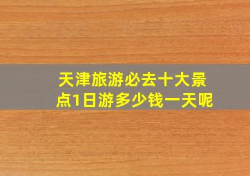 天津旅游必去十大景点1日游多少钱一天呢