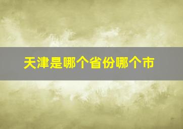 天津是哪个省份哪个市