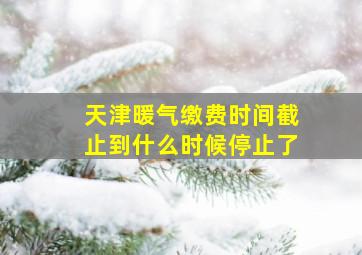 天津暖气缴费时间截止到什么时候停止了