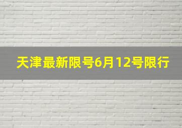 天津最新限号6月12号限行