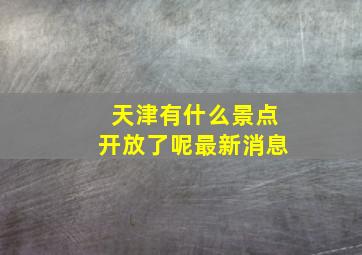 天津有什么景点开放了呢最新消息