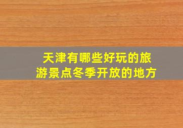 天津有哪些好玩的旅游景点冬季开放的地方