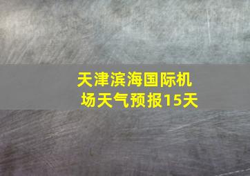 天津滨海国际机场天气预报15天