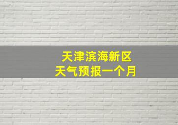 天津滨海新区天气预报一个月