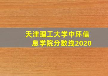 天津理工大学中环信息学院分数线2020