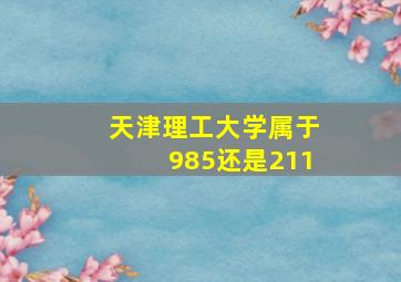 天津理工大学属于985还是211