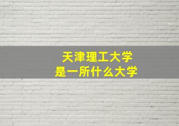 天津理工大学是一所什么大学