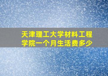 天津理工大学材料工程学院一个月生活费多少