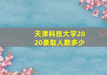 天津科技大学2020录取人数多少