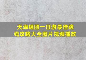 天津组团一日游最佳路线攻略大全图片视频播放