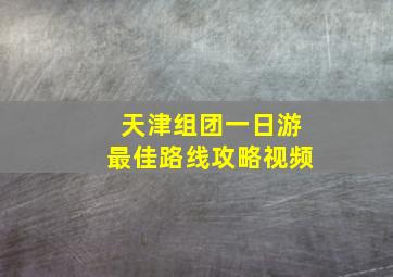 天津组团一日游最佳路线攻略视频