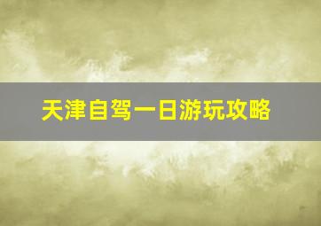 天津自驾一日游玩攻略