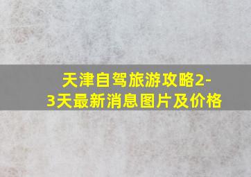 天津自驾旅游攻略2-3天最新消息图片及价格