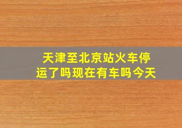 天津至北京站火车停运了吗现在有车吗今天