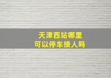 天津西站哪里可以停车接人吗