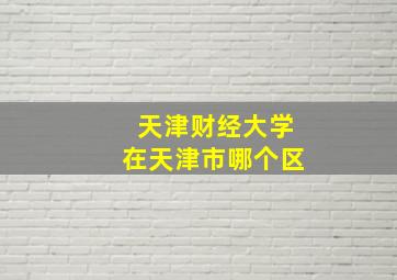 天津财经大学在天津市哪个区