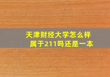 天津财经大学怎么样属于211吗还是一本