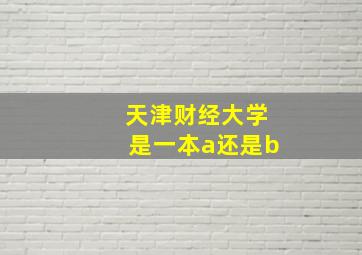 天津财经大学是一本a还是b