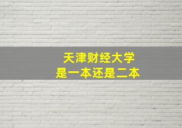 天津财经大学是一本还是二本