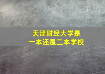 天津财经大学是一本还是二本学校