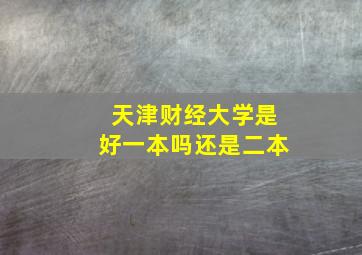 天津财经大学是好一本吗还是二本