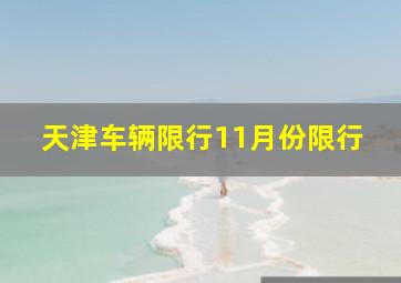 天津车辆限行11月份限行