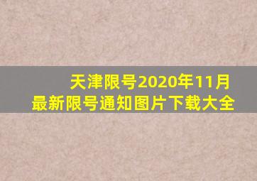 天津限号2020年11月最新限号通知图片下载大全