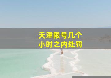 天津限号几个小时之内处罚