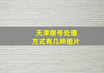 天津限号处理方式有几种图片