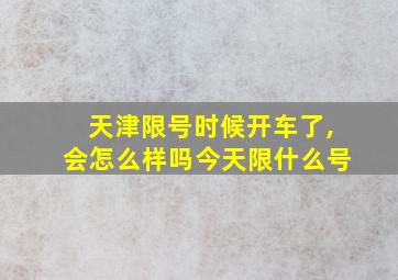 天津限号时候开车了,会怎么样吗今天限什么号