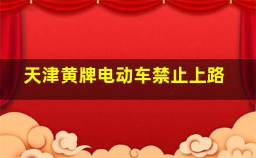 天津黄牌电动车禁止上路