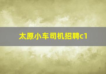 太原小车司机招聘c1