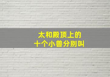 太和殿顶上的十个小兽分别叫