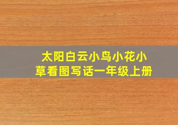 太阳白云小鸟小花小草看图写话一年级上册